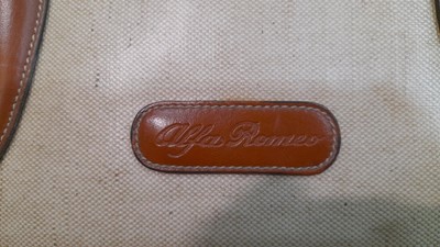 Lot 265 - ALFA ROMEO SUITCASE BESPOKE GTV SHAPE TAN LEATHER & CREAM
