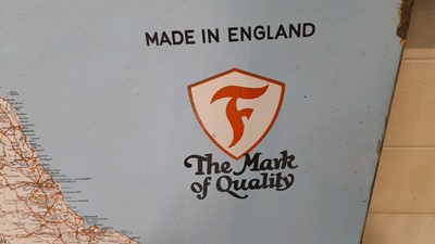 Lot 37 - FIRESTONE TYRES MAIN ROADS MAP OF ENGLAND & WALES 48" X 29"