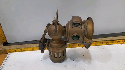 Lot 344 - CARBIDE& 1X MINERS SAFETY LAMP