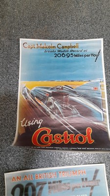 Lot 66 - 4X CASTROL MOTOR OIL POSTERS