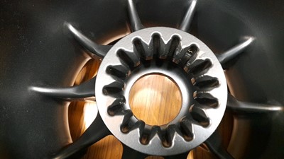 Lot 440 - FORCE INDIA FORMULA 1 TEAM RACE WHEEL COFFEE TABLE  ENGRAVED