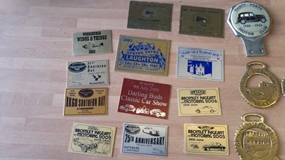 Lot 503 - SELECTION OF CAR SHOW PLAQUES & CAR BADGES
