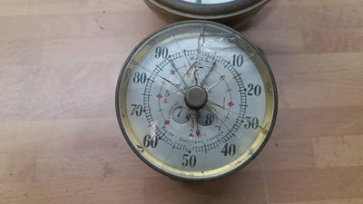 Lot 225 - ELLIOTT BROTHERS SPEEDOMETER & KING OF THE ROAD MOTORCYCLE HORN AROUND 1920'S