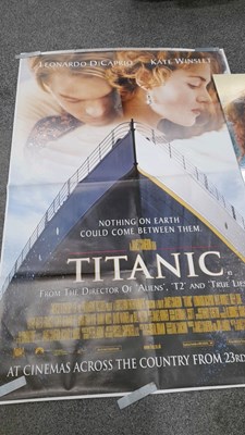 Lot 261 - TITANIC PROMOTION BOARDS/POSTERS ALL DOUBLE SIDED + 5 SCRAP BOOKS OF CUNARD LINERS