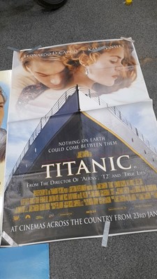 Lot 261 - TITANIC PROMOTION BOARDS/POSTERS ALL DOUBLE SIDED + 5 SCRAP BOOKS OF CUNARD LINERS