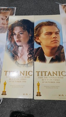 Lot 261 - TITANIC PROMOTION BOARDS/POSTERS ALL DOUBLE SIDED + 5 SCRAP BOOKS OF CUNARD LINERS