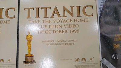 Lot 261 - TITANIC PROMOTION BOARDS/POSTERS ALL DOUBLE SIDED + 5 SCRAP BOOKS OF CUNARD LINERS