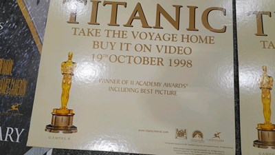 Lot 261 - TITANIC PROMOTION BOARDS/POSTERS ALL DOUBLE SIDED + 5 SCRAP BOOKS OF CUNARD LINERS