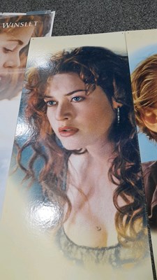 Lot 261 - TITANIC PROMOTION BOARDS/POSTERS ALL DOUBLE SIDED + 5 SCRAP BOOKS OF CUNARD LINERS