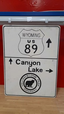 Lot 533 - WYOMING US 89 ALUMINIUM SIGN  24" X 32"