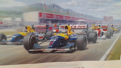 Lot 251 - SIGNED LTD EDITION PRINT SIGNED BY THE ARTIST & NIGEL MANSELL 533/1500