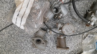 Lot 344 - MOTORCYCLE CARBS,FLOAT CHAMBERS, PETROL TAPS & MONOBLOC JETS