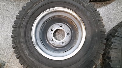 Lot 883 - 5 X MICHELIN XZL 7.50 R16C OFF ROAD (4x4)TYRES FITTED TO LAND ROVER STEEL WHEELS