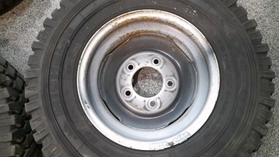 Lot 883 - 5 X MICHELIN XZL 7.50 R16C OFF ROAD (4x4)TYRES FITTED TO LAND ROVER STEEL WHEELS