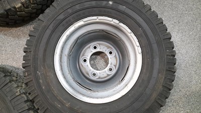 Lot 883 - 5 X MICHELIN XZL 7.50 R16C OFF ROAD (4x4)TYRES FITTED TO LAND ROVER STEEL WHEELS