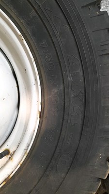 Lot 883 - 5 X MICHELIN XZL 7.50 R16C OFF ROAD (4x4)TYRES FITTED TO LAND ROVER STEEL WHEELS