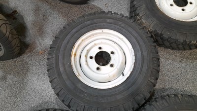 Lot 883 - 5 X MICHELIN XZL 7.50 R16C OFF ROAD (4x4)TYRES FITTED TO LAND ROVER STEEL WHEELS