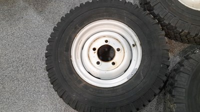 Lot 883 - 5 X MICHELIN XZL 7.50 R16C OFF ROAD (4x4)TYRES FITTED TO LAND ROVER STEEL WHEELS