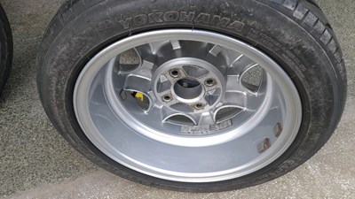 Lot 640 - 4 X FORD RS ALLOY WHEELS FITTED WITH YOKOHAMA 195/ R50-15