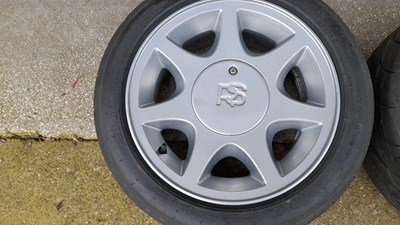 Lot 640 - 4 X FORD RS ALLOY WHEELS FITTED WITH YOKOHAMA 195/ R50-15