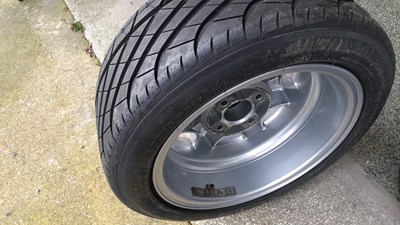 Lot 640 - 4 X FORD RS ALLOY WHEELS FITTED WITH YOKOHAMA 195/ R50-15