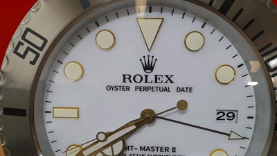 Lot 355 - OFFICIALLY - LICENSED ROLEX WALL CLOCK 13"