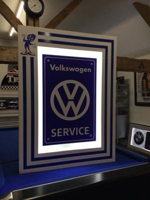 Lot 171 - LARGE ILLUMINATED VOLKSWAGEN SERVICE SIGN