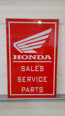 Lot 316 - ORIGINAL HONDA DEALER PLASTIC SIGN 36" x 23"