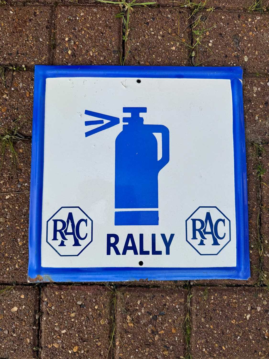 Lot 223 - RAC RALLY FIRE EXTINGUISHER ENAMEL SIGN