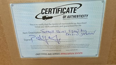 Lot 219 - FRAMED FOOTBALL SHIRT SIGNED BY DAVID JASON