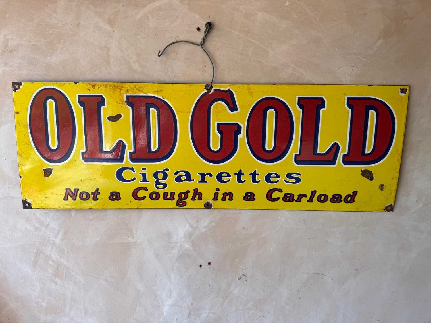 Lot 205 - OLD GOLD CIGARETTES 36" X 12"