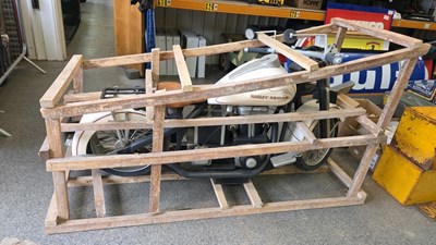 Lot 119 - SOLID WOOD FULL SIZE HARLEY DAVIDSON