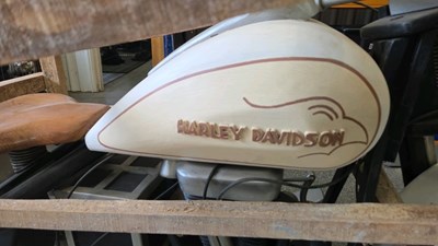 Lot 119 - SOLID WOOD FULL SIZE HARLEY DAVIDSON