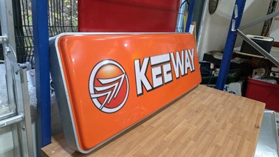 Lot 635 - KEEWAY LIGHT UP SIGN 54" X 20"