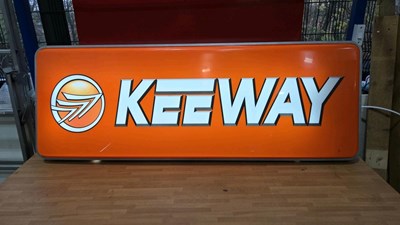 Lot 635 - KEEWAY LIGHT UP SIGN 54" X 20"