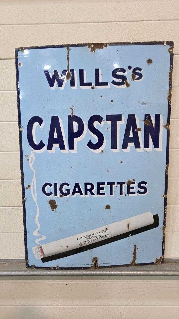 wills capstan cigarettes enamel sign Lot 729