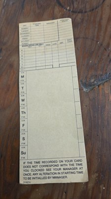 Lot 179 - NATIONAL ELECTRIC VINTAGE CLOCKING IN MACHINE WITH CARD STORAGE