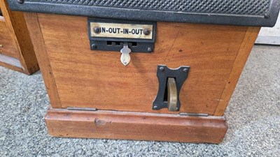 Lot 179 - NATIONAL ELECTRIC VINTAGE CLOCKING IN MACHINE WITH CARD STORAGE