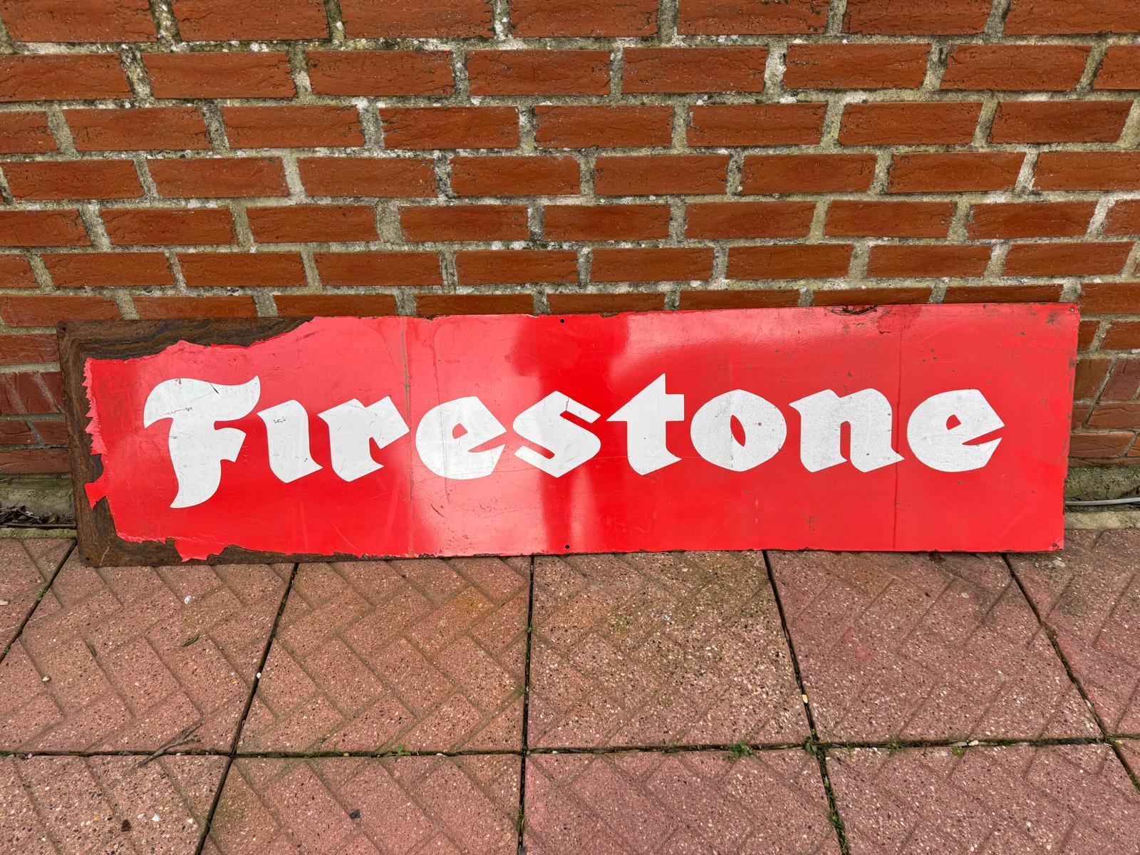 Lot 353 - FIRESTONE METAL SIGN 72