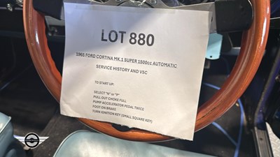 Lot 880 - 1965 FORD CORTINA SUPER