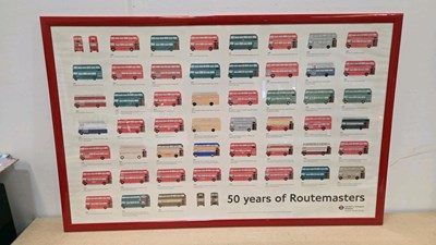 Lot 5 - ROUTE MASTER FRAMED PRINT 42" X 27"