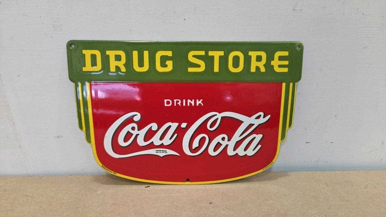 Lot 17 - COCA COLA REPRO ENAMEL SIGN 15" X 10"