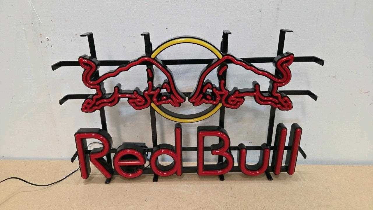 Lot 27 - RED BULL NEON LIGHT UP SIGN 22" X 14"
