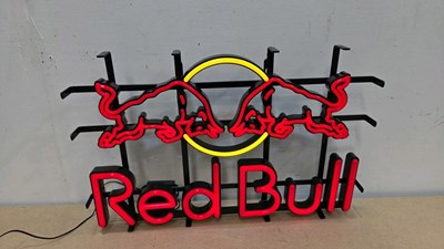 Lot 27 - RED BULL NEON LIGHT UP SIGN 22" X 14"