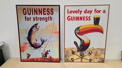 Lot 597 - PAIR OF GUINNESS REPRO ALUMINIUM SIGNS