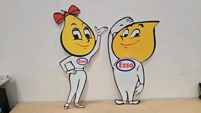 Lot 655 - PAIR OF MR & MRS DRIP ALLY COMPOSITE REPRO SIGNS 29" TALL