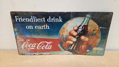 Lot 287 - 1997 COCA COLA TIN SIGN STILL IN ORIGINAL WRAPPING 20" X 8"