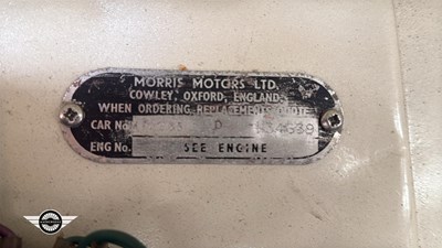 Lot 820 - 1966 MORRIS MINOR 1000