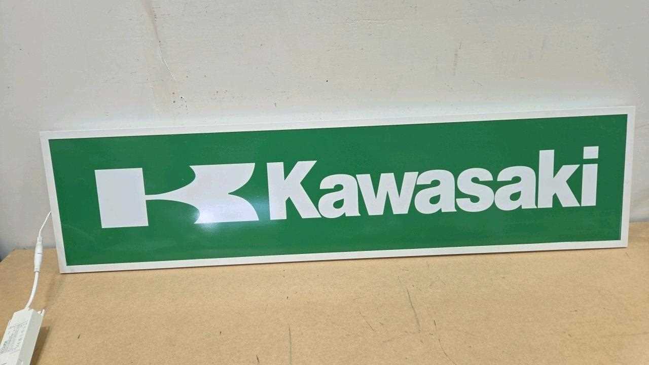 Lot 67 - KAWASAKI LIGHT UP SIGN 47" X 12"