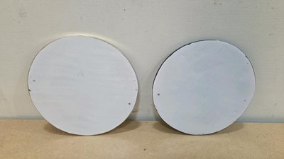 Lot 25 - PAIR OF CAST BATTLE OF BRITAIN & D- DAY REPRO SIGNS 9 " DIA